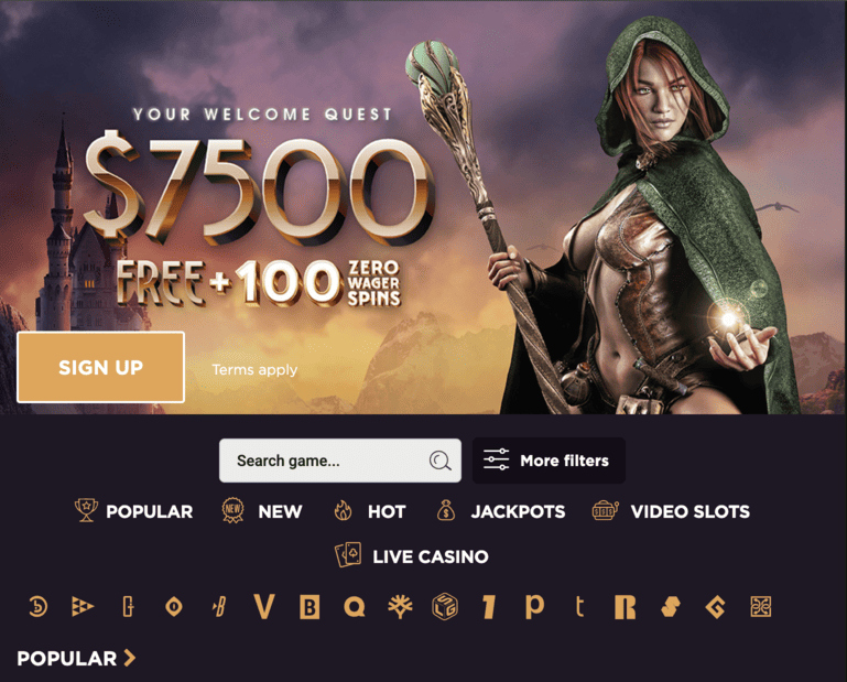 Jackpot JIll Casino Interface